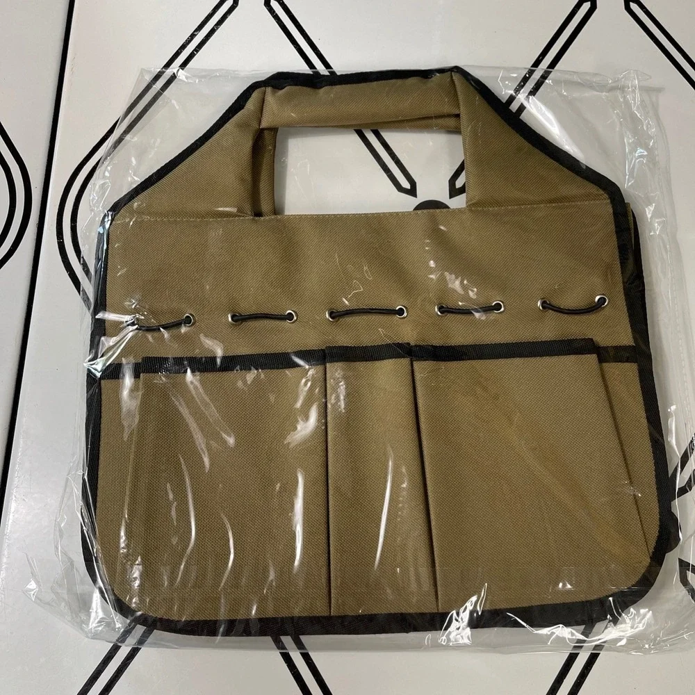 Organizer Tote Utility Multi-Purpose Bag Multiple Pockets Handles‎ Beige